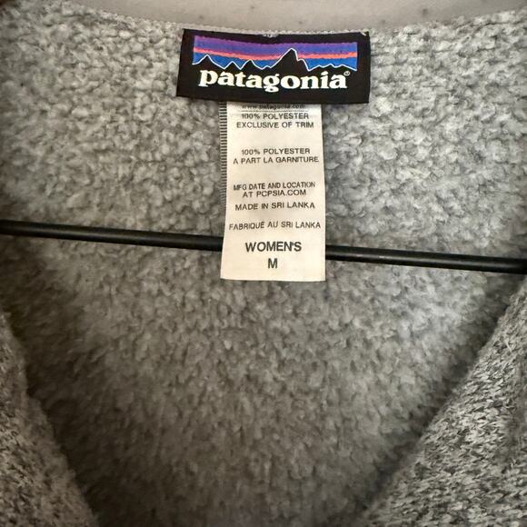 Patagonia Womens Better Sweater Gray Double Breasted Peacoat Jacket Size Medium - Picture 5 of 10